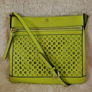 Kate Spade Bright Green Laser Cut Crossbody